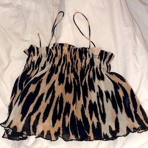 Ganni cheetah top